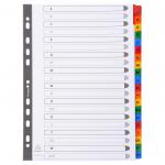 Exacompta Index A-Z A4 160gsm Card White with Coloured Mylar Tabs - 1111E 20448EX