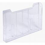 Exacompta Horizontal Wall Literature Holder 80 x 327 x 213mm Clear - 64158D 20467EX