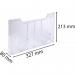 Exacompta Horizontal Wall Literature Holder 80 x 327 x 213mm Clear - 64158D 20467EX