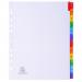 Exacompta Index 1-12 A4 Extra Wide 160gsm Card White with Coloured Plastic Tabs - 4112E 20469EX