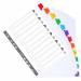 Exacompta Index 1-12 A4 Extra Wide 160gsm Card White with Coloured Plastic Tabs - 4112E 20469EX