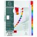Exacompta Index 1-12 A4 Extra Wide 160gsm Card White with Coloured Plastic Tabs - 4112E 20469EX