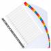 Exacompta Index 1-31 A4 Extra Wide 160gsm Card White with Coloured Mylar Tabs - 4131E 20476EX