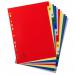 Exacompta Index 1-12 A4 120 Micron Polypropylene Bright Assorted Colours - 1512E 20483EX