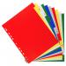 Exacompta Index 1-10 A4 Extra Wide 120 Micron Polypropylene Bright Assorted Colours - 84E 20504EX