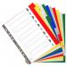 Exacompta Index 1-10 A4 Extra Wide 120 Micron Polypropylene Bright Assorted Colours - 84E 20504EX