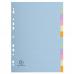 Exacompta Forever Recycled Divider 12 Part A4 170gsm Card Assorted Colours - 1612E 20539EX