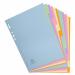 Exacompta Forever Recycled Divider 12 Part A4 170gsm Card Assorted Colours - 1612E 20539EX