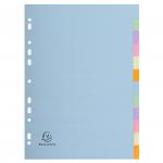 Exacompta Forever Recycled Divider 12 Part A4 170gsm Card Assorted Colours - 1612E 20539EX