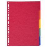 Exacompta Forever Recycled Divider 5 Part A4 Extra Wide 220gsm Card Vivid Assorted Colours - 2105E 20546EX