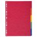 Exacompta Forever Recycled Divider 5 Part A4 Extra Wide 220gsm Card Vivid Assorted Colours - 2105E 20546EX