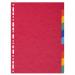 Exacompta Forever Recycled Divider 10 Part A4 Extra Wide 220gsm Card Vivid Assorted Colours - 2110E 20553EX