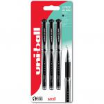 uni-ball Signo Gel Impact UM-153S Rollerball Pen 1.0mm Tip Black Blister Pack Plastic Free Packaging (Pack 3) - 238212300 20614UB