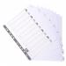 Exacompta Index 1-10 A4 Extra Wide 160gsm Card White with White Mylar Tabs - MWD1-10Z-EW 20623EX