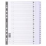 This image shows a pack of Exacompta extra wide dividers in A4 size. The dividers are made of 160gsm white card with white Mylar tabs. The tabs are numbered 1-20 and are clearly visible. The dividers are perfect for organizing and separating papers.