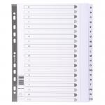 Exacompta Index A-Z A4 Extra Wide 160gsm Card White with White Mylar Tabs - MWDA-ZZ-EW 20644EX