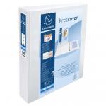 A photo of Exacompta Presentation Binders would show a set of 10 A4+ white ring binders made out of durable polypropylene material. Each binder has 4 D-rings and a 50mm ring size, making them spacious for holding paper documents.