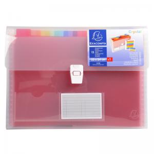 Exacompta Expanding File Polypropylene 330x250mm 13 Pocket Clear -