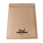 Surf All Paper Padded Mailing Envelopes Size A(000) 100% Recyclable Internal Size 110mm x 160mm Brown (Box 200) - SURFA000K 21118HZ