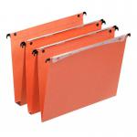 Orgarex Dual Vertical A4 Suspension File Card 15mm V Base Orange (Pack 25) 21631 21137ES