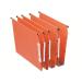 Esselte Orgarex A4 Lateral Suspension File Card V Base Orange (Pack 25) 21627 21144ES