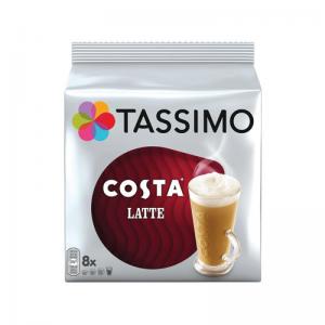 Tassimo Costa Latte Coffee Capsule Pack 8 - 4056534 21176JD