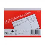 Silvine Petty Cash Voucher Pad 127x101mm 100 Pages White (Pack 24) - 240W 21456SC
