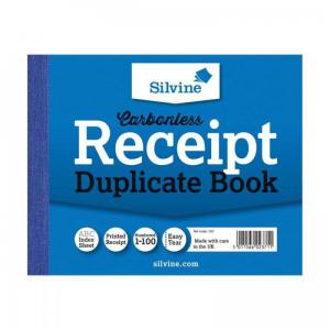 Photos - Notebook Rapesco Silvine 102x127mm Duplicate Receipt Book Carbonless Ruled 1-100 Taped 