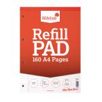 Silvine A4 Refill Pad Ruled 160 Pages Red (Pack 6) - A4RPFM 21512SC