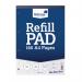 Silvine A4 Refill Pad 5mm Quadrille Squares 160 Pages BlueWhite (Pack 6) - A4RPX 21519SC