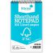 Silvine FSC 127x203mm Wirebound Card Cover Reporters Shorthand Notebook Ruled 160 Pages Blue (Pack 10) - FSC160 21533SC