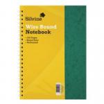 Silvine Luxpad A4 Wirebound Pressboard Cover Notebook Ruled 200 Pages Green (Pack 6) - SPA4 21575SC