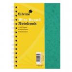 Silvine Luxpad A5 Wirebound Pressboard Cover Notebook Ruled 200 Pages Green (Pack 6) - SPA5 21582SC