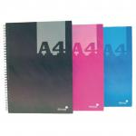 Silvine Luxpad A4 Wirebound Hard Cover Notebook 140 Pages Assorted Colours (Pack 6) - THBA4AC 21596SC