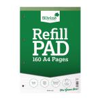Silvine A4 Refill Pad Narrow Ruled 160 Pages Green (Pack 6) - A4RPNF 21638SC