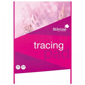 Silvine A4 Tracing Pad 63gsm 40 Sheets Pack 6 - A4T 21680SC