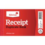 Silvine 63x106mm Duplicate Receipt Book Carbon Gummed Taped Cloth Binding 30 Sets (Pack 36) - 228 21701SC