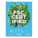 Silvine Premium FSC A4 Wirebound Card Cover Notebook Ruled 160 Pages Blue (Pack 5) - R202 21750SC