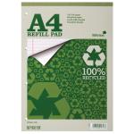 Silvine A4 Refill Pad Recycled Ruled 160 Pages Green (Pack 6) - RE4FM 21764SC