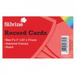 ValueX Record Cards Ruled 126x77mm Assorted Colours (Pack 100) - 553AC 21771SC