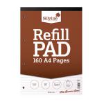 Silvine A4 Refill Pad Ruled 160 Pages Brown (Pack 6) - A4RPF 21813SC