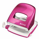 Leitz NeXXt WOW 2 Hole Metal Office Hole Punch 30 Sheet Pink - 50081023 22082ES