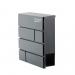 Phoenix Estilo Top Loading Letter Box Graphite Grey with Key Lock - MB0121KA 