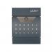 Phoenix Estilo Front Loading Letter Box Graphite Grey with Key Lock - MB0122KA 