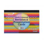 Silvine Revision and Presentation Cards Ruled 152x102mm Assorted Colours (Pack 48) - CR50AC 22107SC