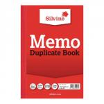 Silvine 152x102mm Duplicate Memo Book Carbon Ruled 1-100 Taped Cloth Binding 100 Sets (Pack 12) 22121SC