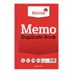 Cheap Stationery Supply of Silvine 152x102mm Duplicate Memo Book Carbon Ruled 1-100 Taped Cloth Binding 100 Sets (Pack 12) 22121SC Office Statationery
