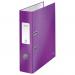 Leitz 180 WOW Lever Arch File Laminated Paper on Board A4 80mm Spine Width Purple (Pack 10) 10050062 