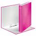 Leitz WOW Ring Binder Laminated Paper on Board 2 D-Ring A4 25mm Rings Pink (Pack 10) 42410023 22271ES