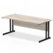 Impulse 1800 x 800mm Straight Desk Grey Oak Top Black Cantilever Leg MI003363 22282DY